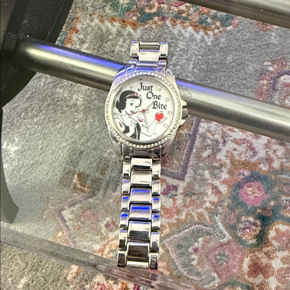 Disney Silver Watch with Engraved Design